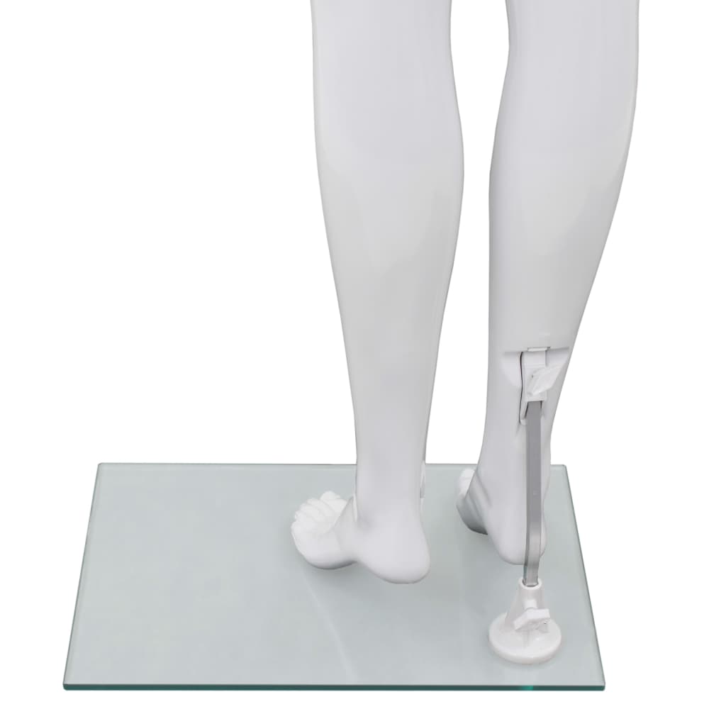 Manichino Donna Figura Intera Base In Vetro 175cm Bianco Lucido