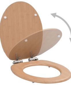 Tavoletta Wc Coperchio Chiusura Morbida Mdf Design A Bambù
