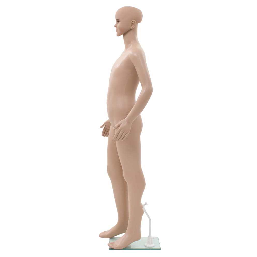 Manichino Bambino Figura Intera Base In Vetro Beige 140 cm