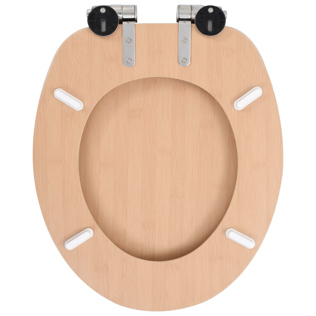 Tavoletta Wc Coperchio Chiusura Morbida Mdf Design A Bambù - Image 6