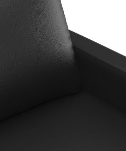 Set Di Divani 2 Pz Con Cuscini Nero In Similpelle