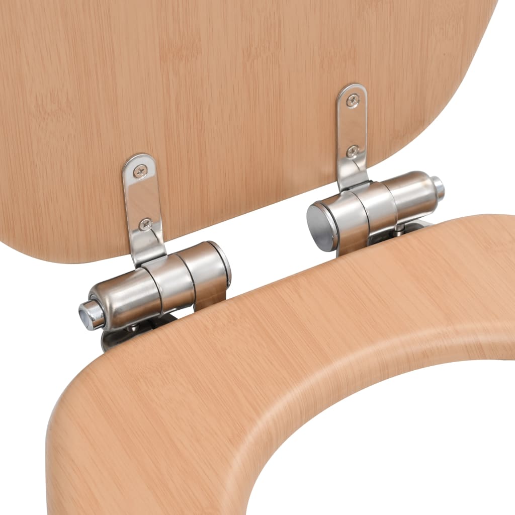 Tavoletta Wc Coperchio Chiusura Morbida Mdf Design A Bambù - Image 3