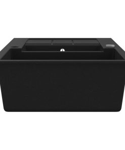 Lavello Da Cucina In Granito Vasca Doppia Nero