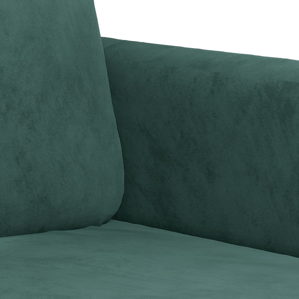 Set Di Divani 2 Pz Verde Scuro In Velluto - Image 6