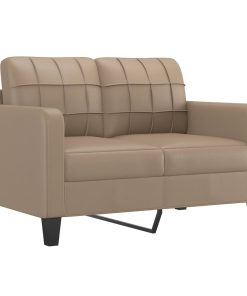 Set Di Divani 2 Pz Con Cuscini Cappuccino In Similpelle
