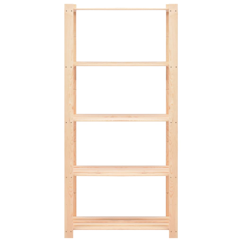 Scaffale A 5 Livelli 80x38x170 Cm In Massello Di Pino 250 kg - Image 6