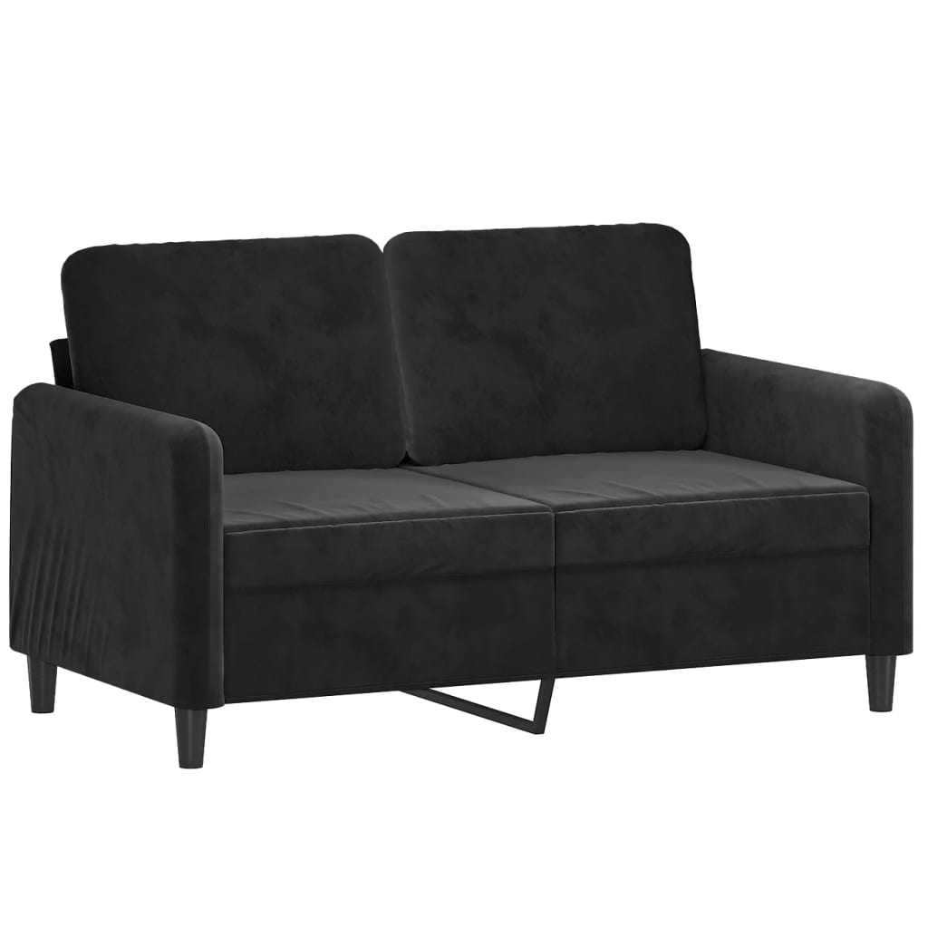 Set Di Divani 2 Pz Nero In Velluto - Image 3