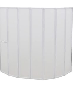 7 Pannelli Pieghevoli Con PortA-Asciugamano 140 X 168 Cm Doccia Bagno