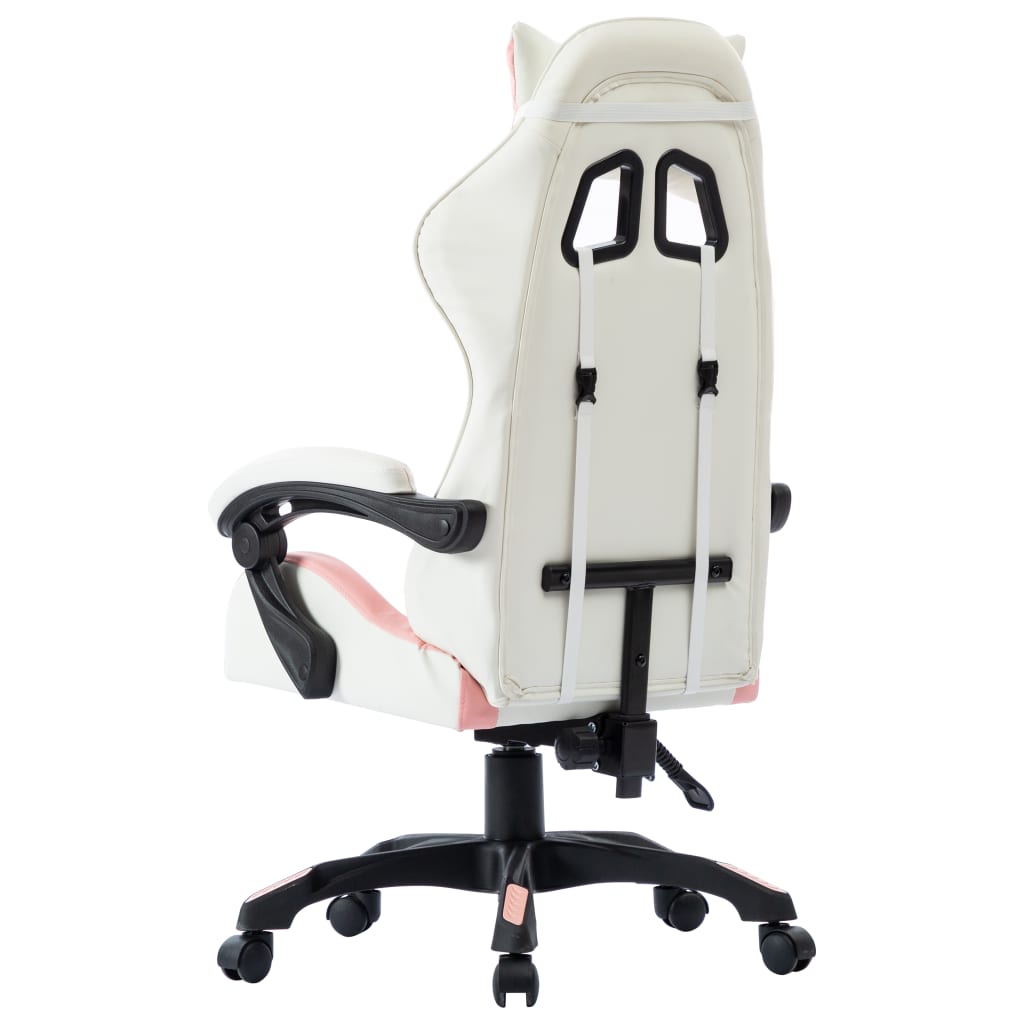 Sedia Da Gaming Rosa In Similpelle
