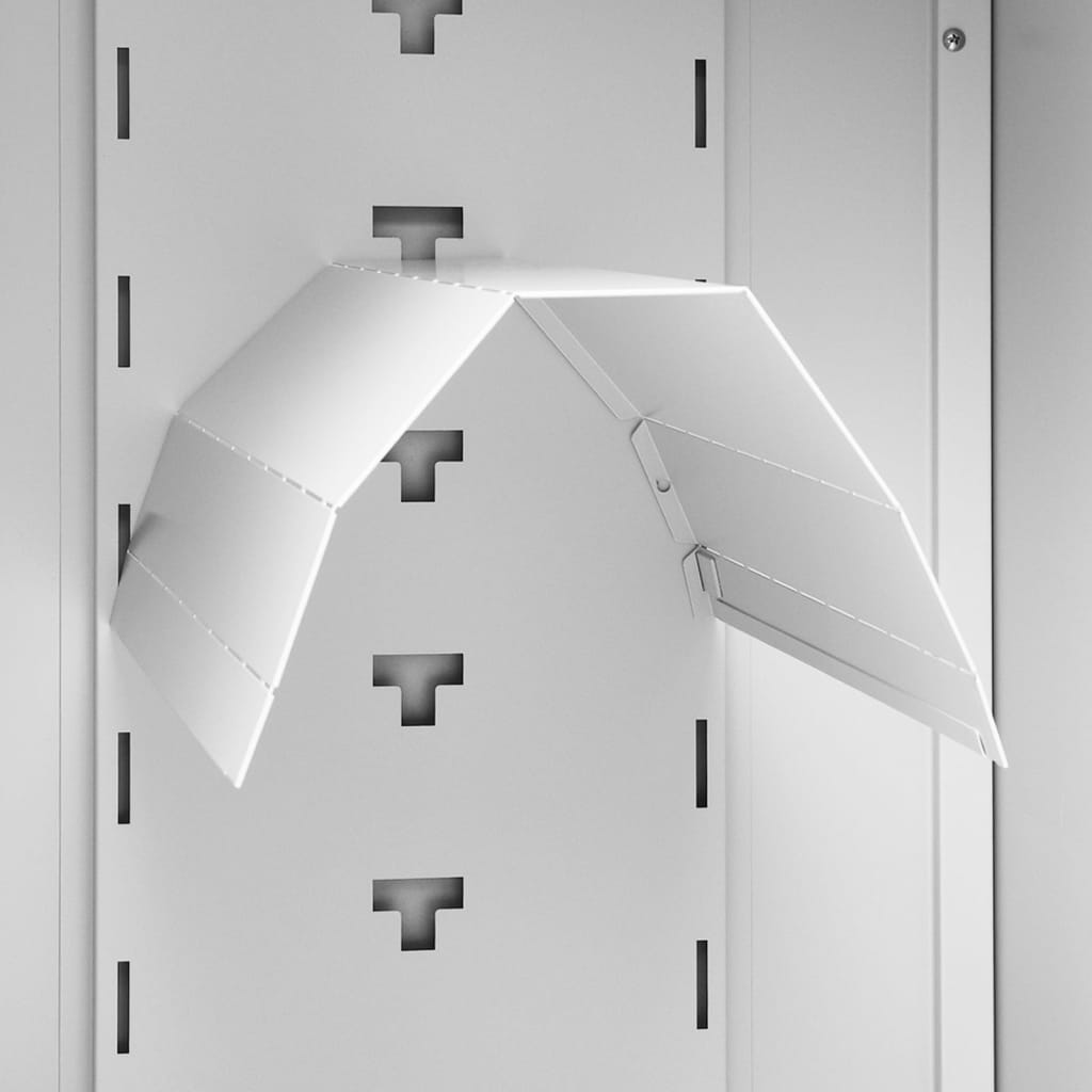 Armadietto Per Sella Grigio Chiaro 53x53x140 Cm In Acciaio - Image 6