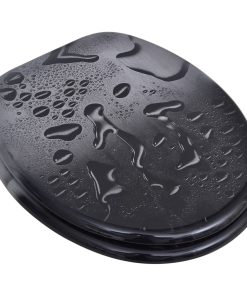 Coperchio Da Toilette In Mdf Con Modello Gocce D'acqua