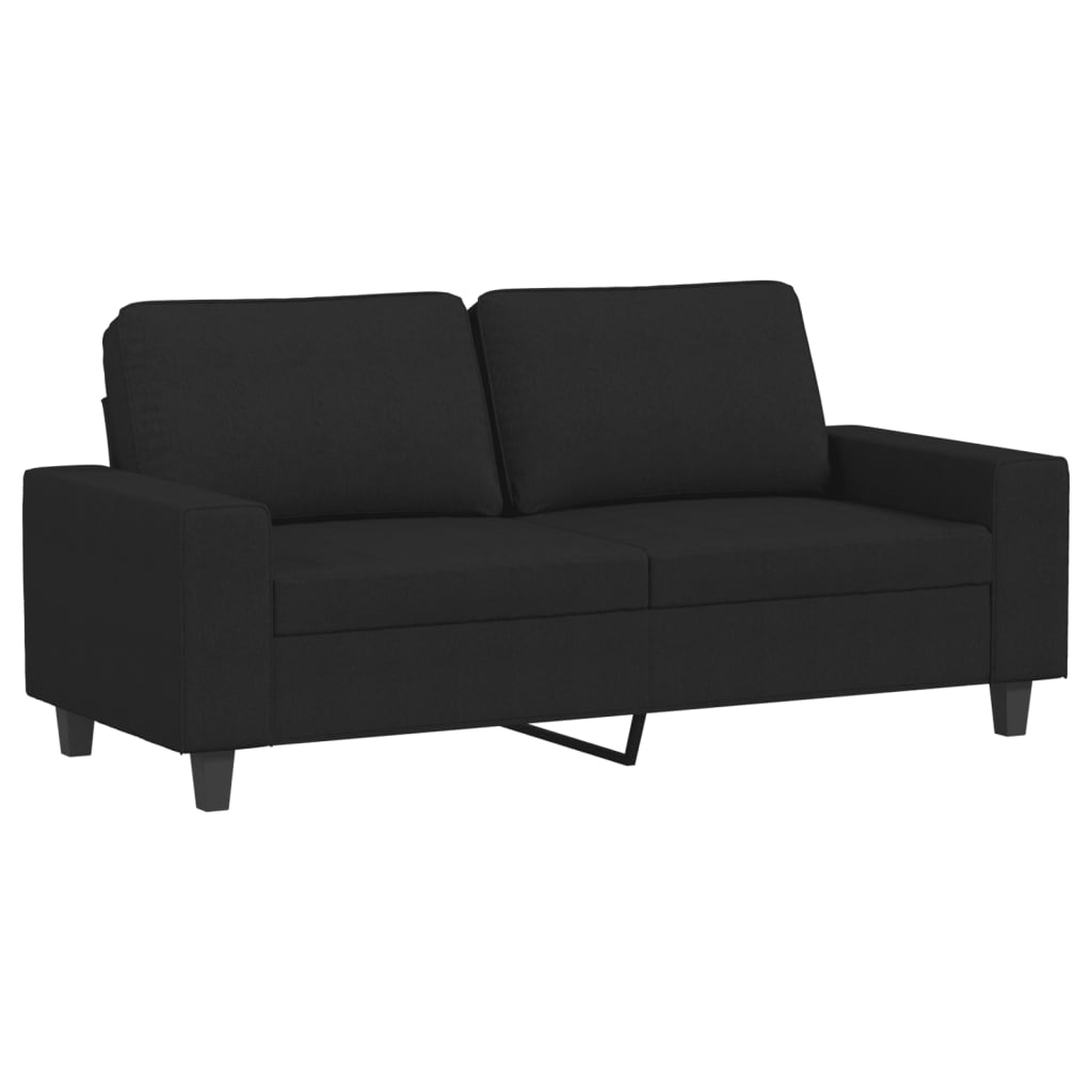 Set Di Divani 2 Pz Nero In Tessuto - Image 5