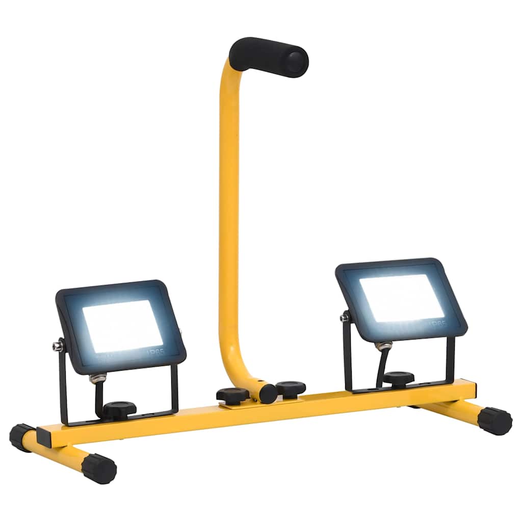 Faretto A Led Con Maniglia 2x20 W Bianco Freddo