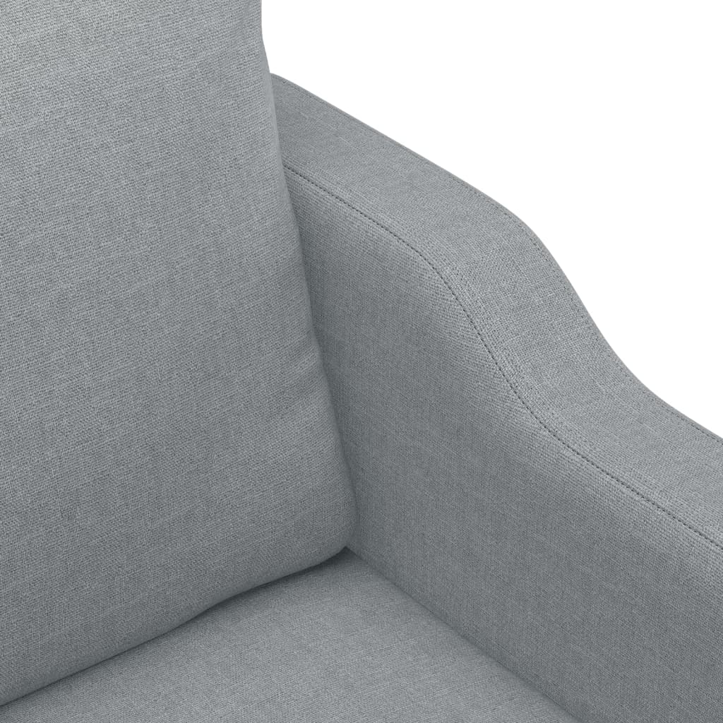 Set Di Divani 3 Pz Con Cuscini Grigio Chiaro In Tessuto - Image 2