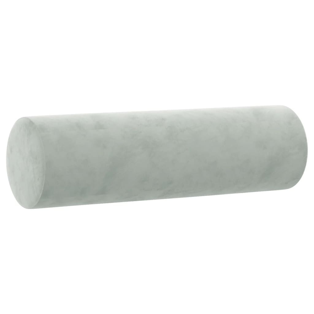Set Di Divani 2 Pz Con Cuscini Grigio Chiaro In Velluto - Image 4