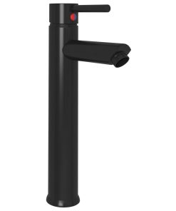 Lavandino Bagno Con Rubinetto E Piletta In Vetro Temperato Nero