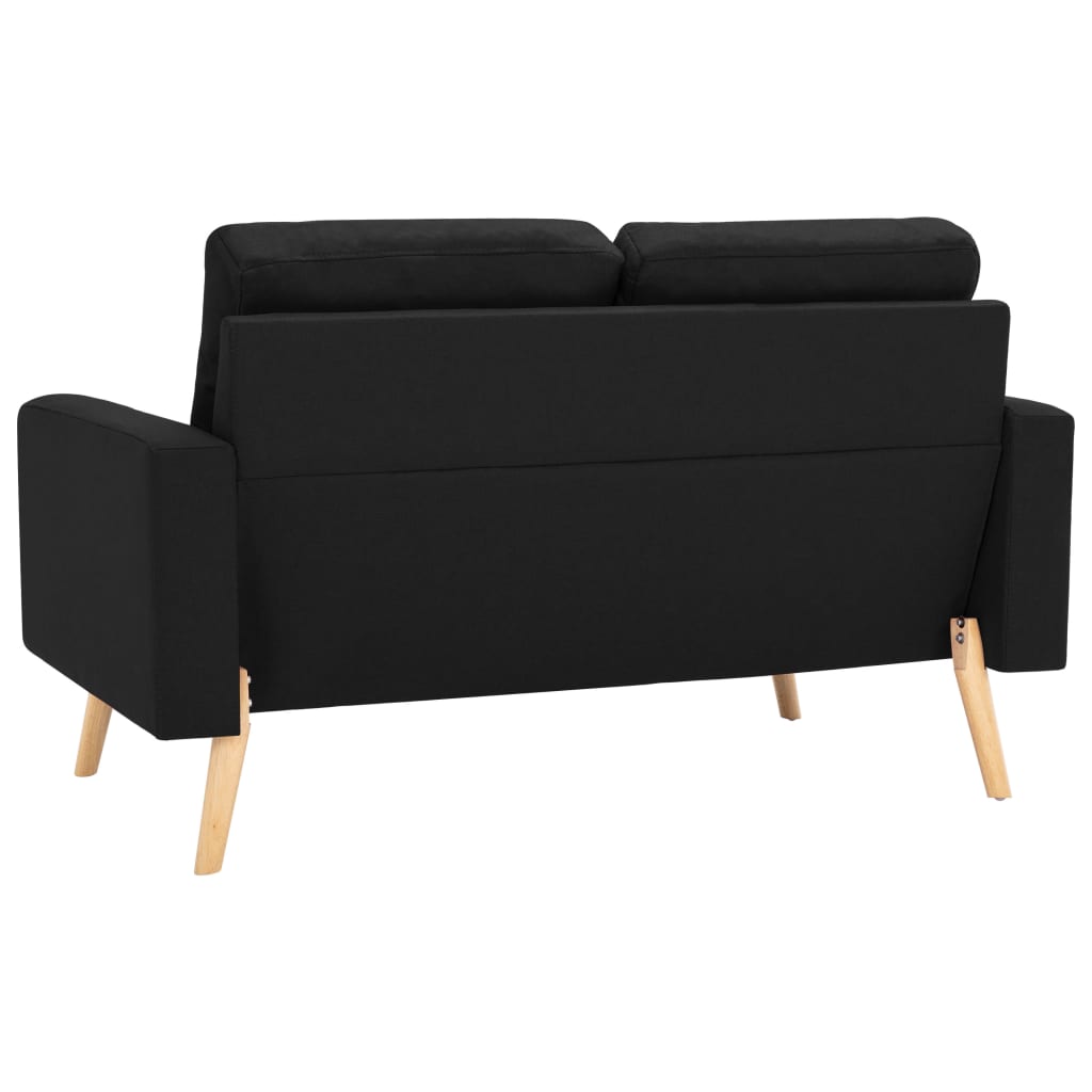 Set Divani 2 Pz In Tessuto Nero