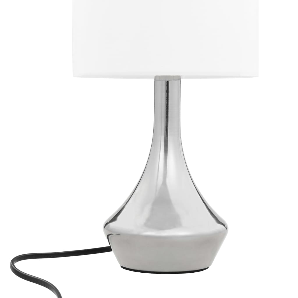 Lampade Da Tavolo 2 Pz Pulsanti Touch Bianche E14 - Image 3