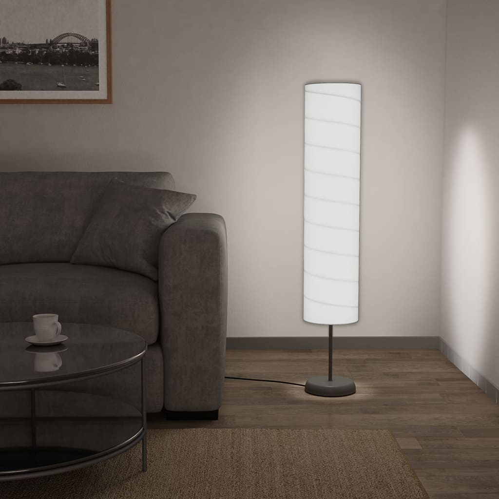 Lampada Da Pavimento Con Supporto 121cm Bianca E27