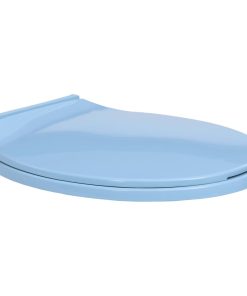 Tavoletta Wc A Chiusura Ammortizzata Blu Ovale