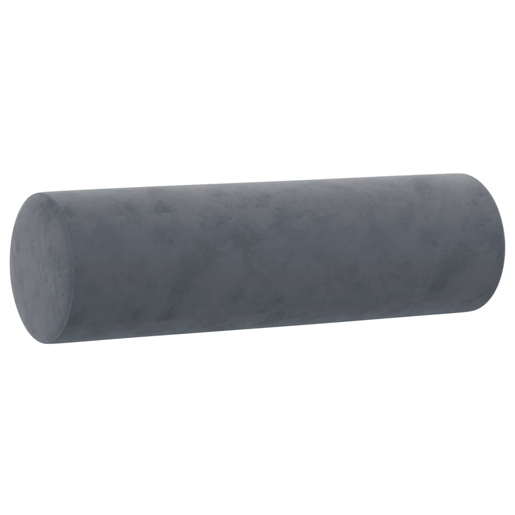 Set Di Divani 2 Pz Con Cuscini Grigio Scuro In Velluto - Image 3