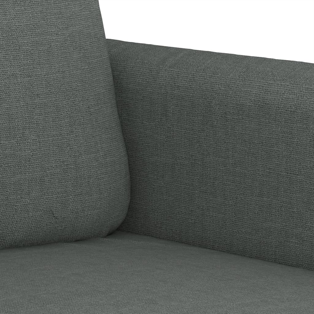 Set Di Divani 2 Pz Con Cuscini Grigio Scuro In Tessuto - Image 5