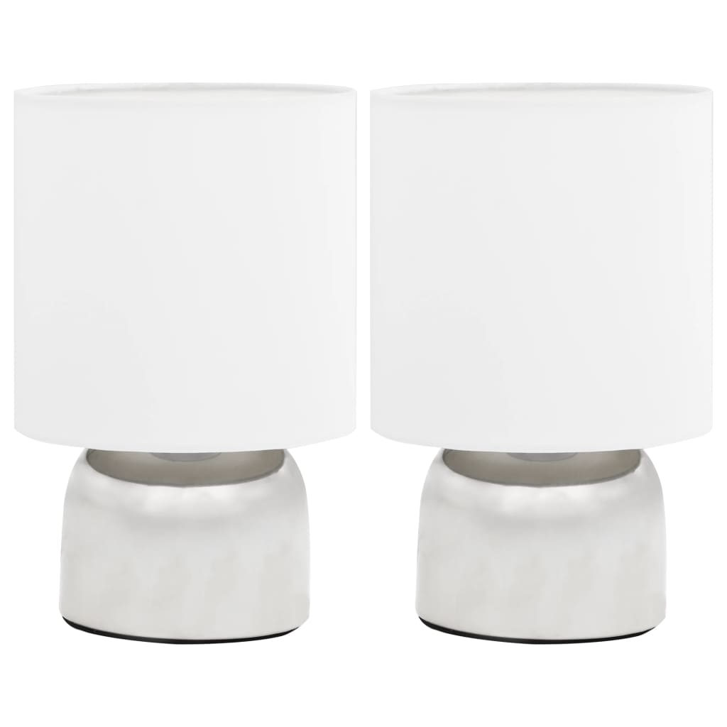 Lampade Da Tavolo 2 Pz Pulsanti Touch Bianche E14 - Image 6