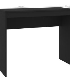 Scrivania Nera 90x40x72 Cm In Legno Multistrato