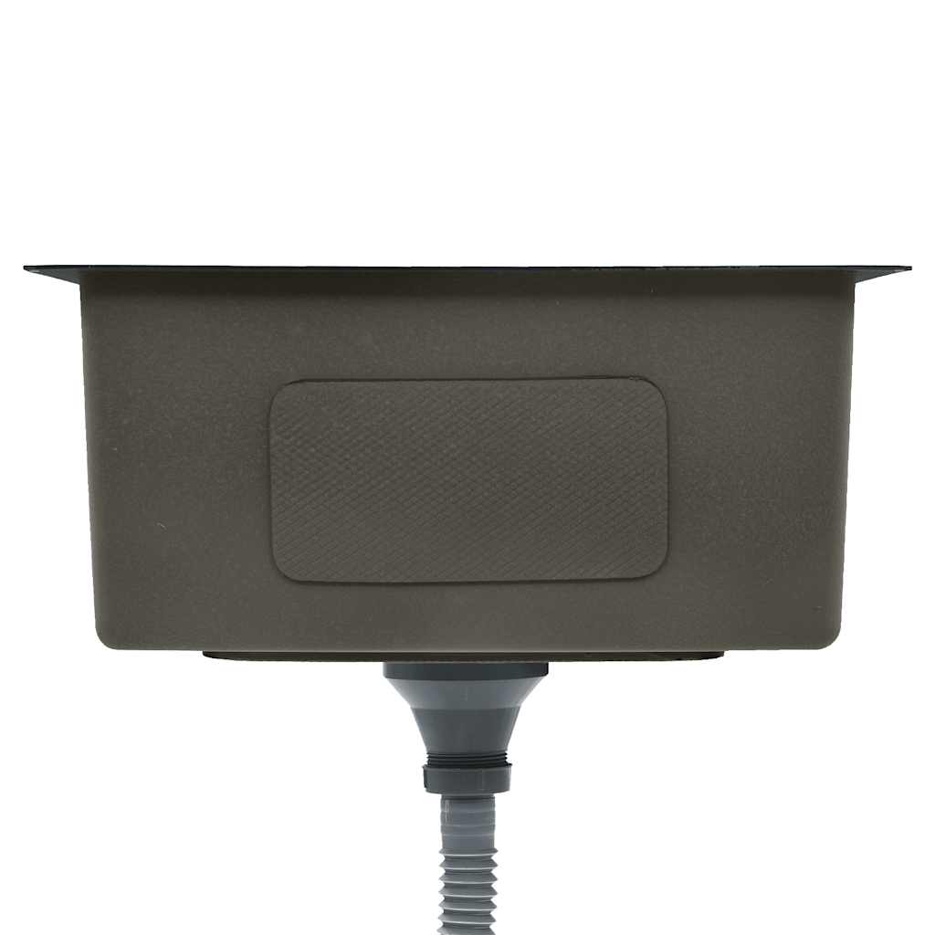 Lavello Da Cucina Lavorato A Mano Nero In Acciaio Inox