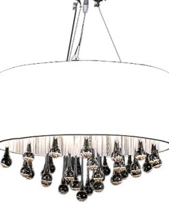 Lampadario Con 85 Cristalli Bianco