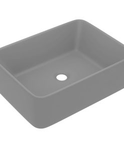 Lavandino Luxury Grigio Chiaro Opaco 41x30x12 Cm In Ceramica