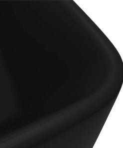 Lavandino Luxury Nero Opaco 41x30x12 Cm In Ceramica