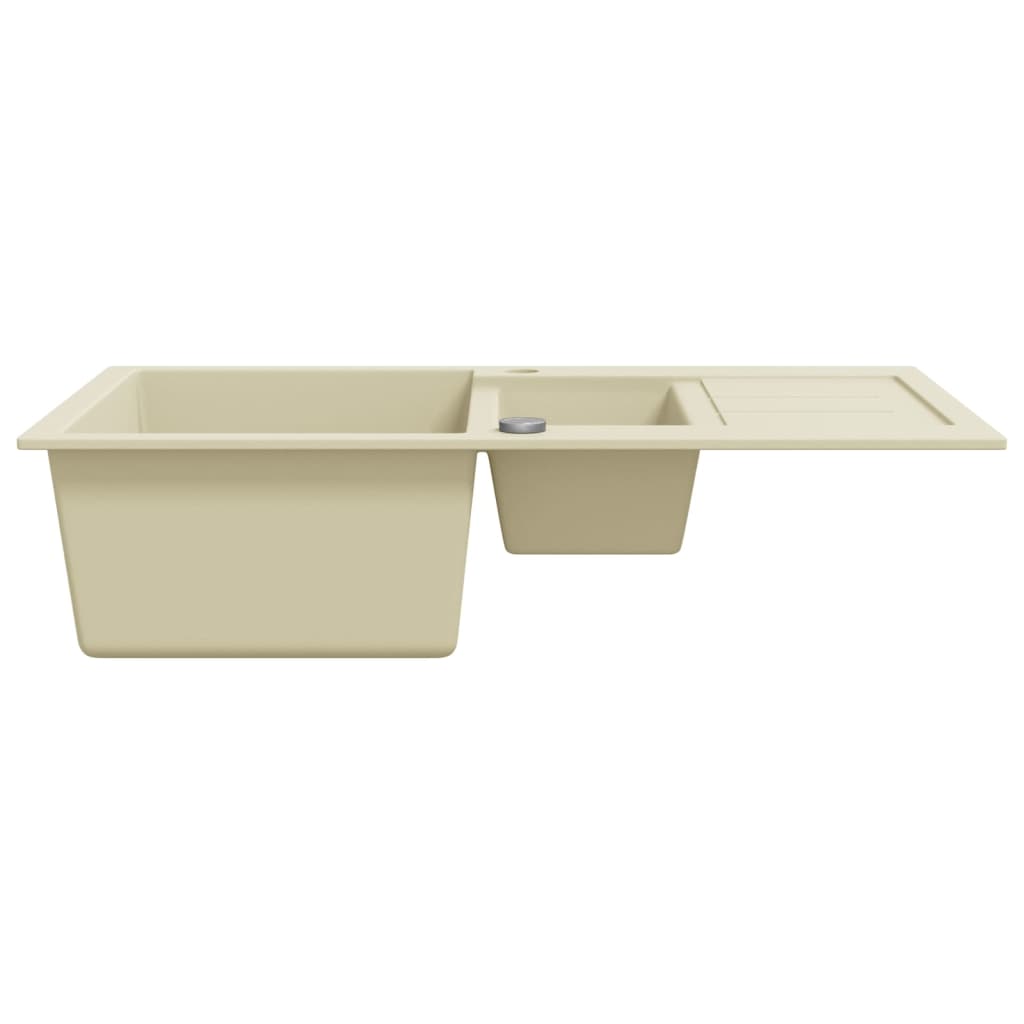 Lavello Da Cucina In Granito Vasca Doppia Beige - Image 6
