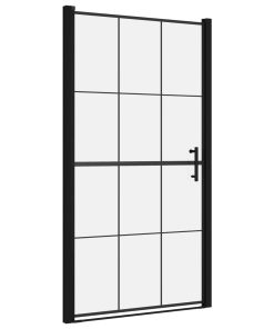 Porta Per Doccia In Vetro Temperato 100x178 Cm Nera