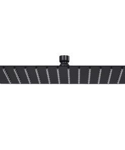 Testa Doccia A Pioggia Acciaio Inox 30x20 Cm Rettangolare Nera