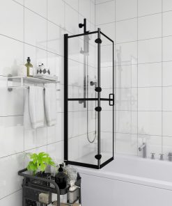 Box Doccia Pieghevole In Esg 80x140 Cm Nero