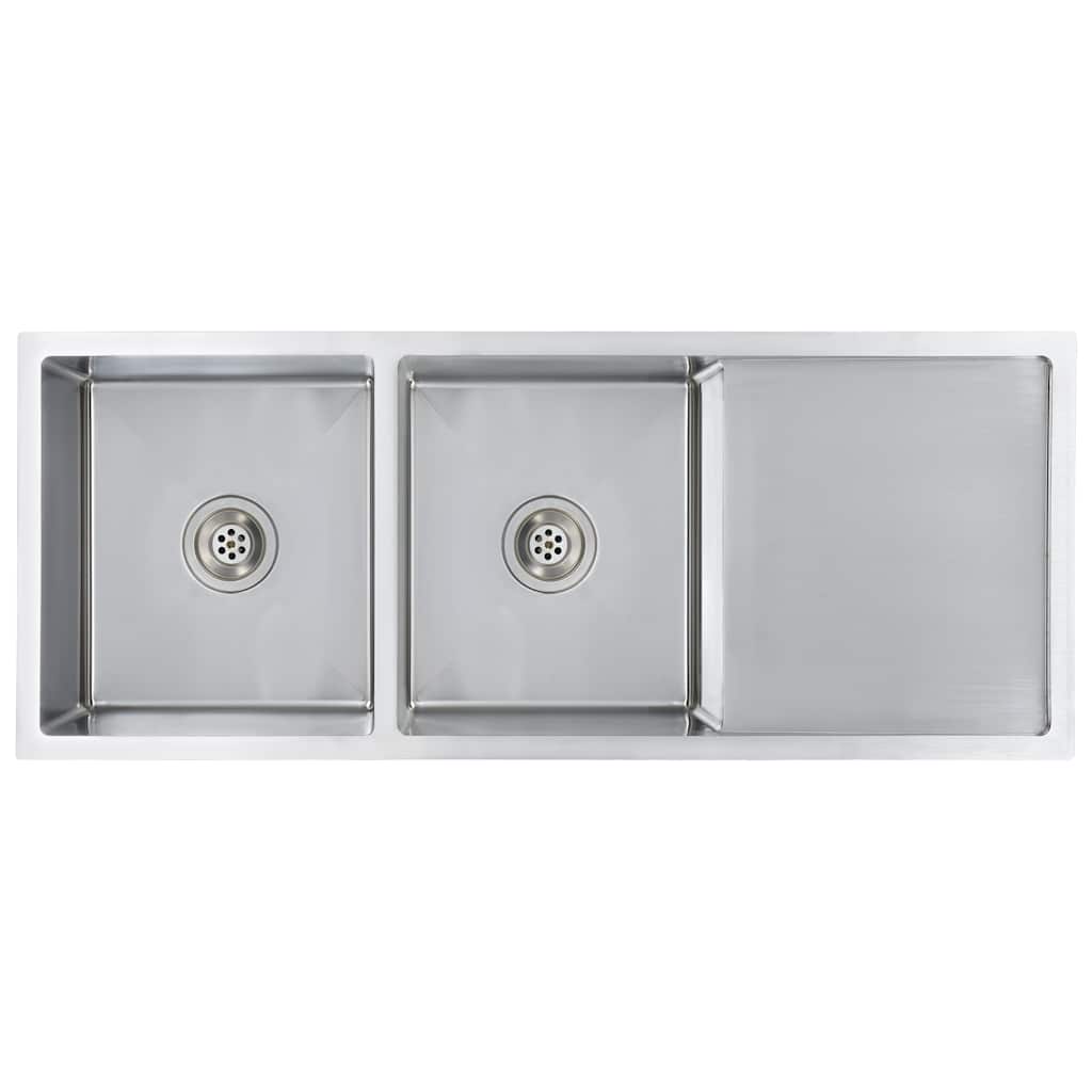 Lavello Da Cucina Lavorato A Mano In Acciaio Inox