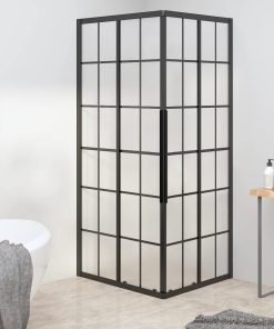Cabina Doccia Esg Smerigliato 80x70x180 Cm Nera