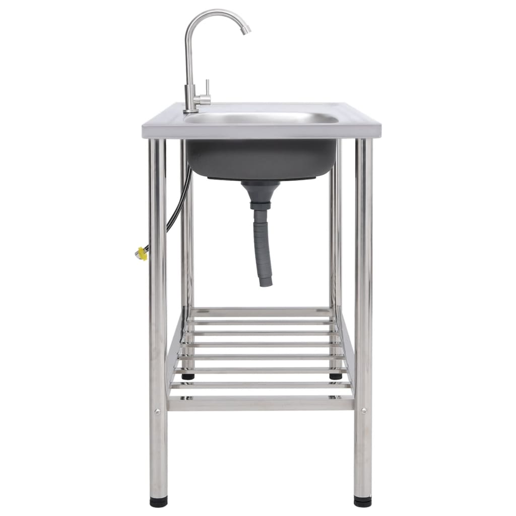 Lavello Da Campeggio Vasca Singola Con Rubinetto Acciaio Inox - Image 5