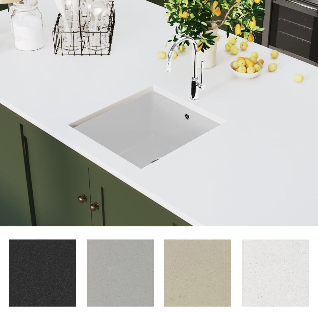 Lavello Da Cucina In Granito Vasca Singola Bianco - Image 2