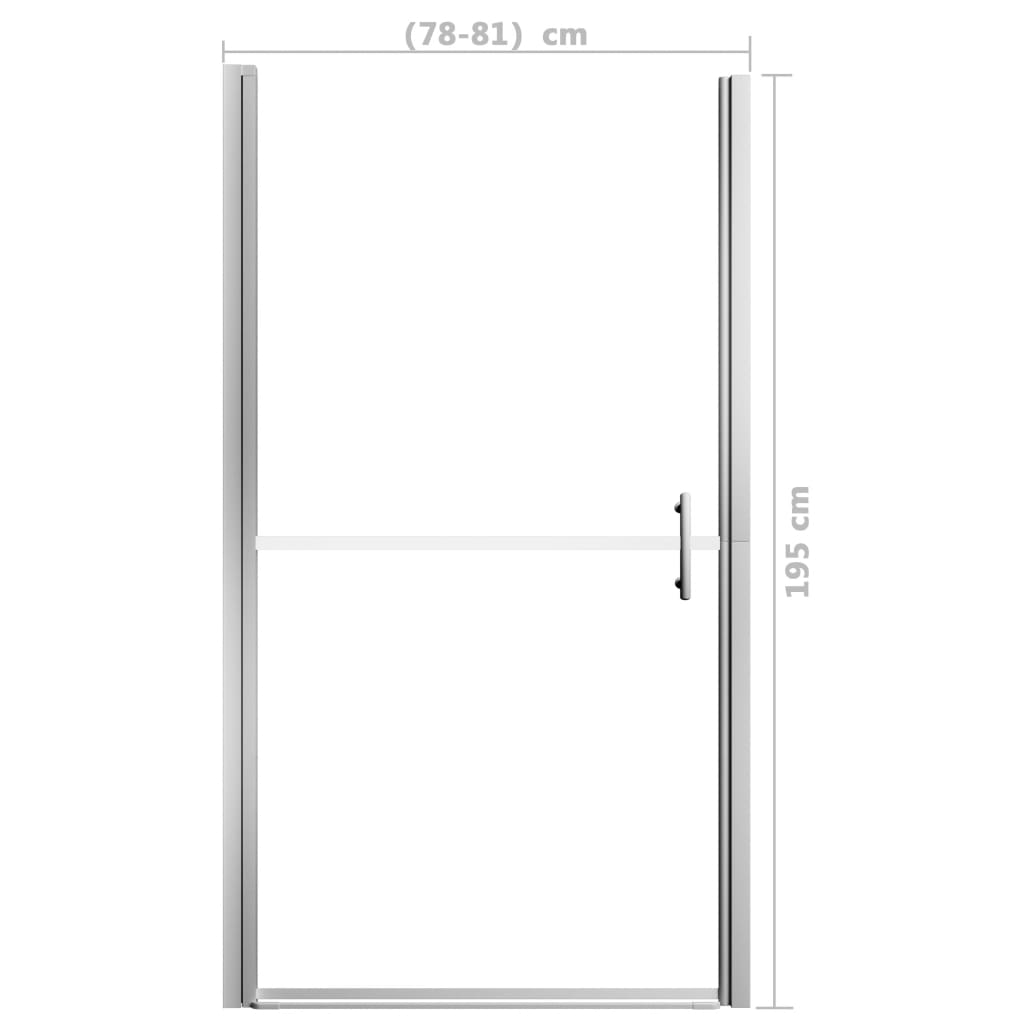 Porta Per Doccia In Vetro Temperato 81x195 cm
