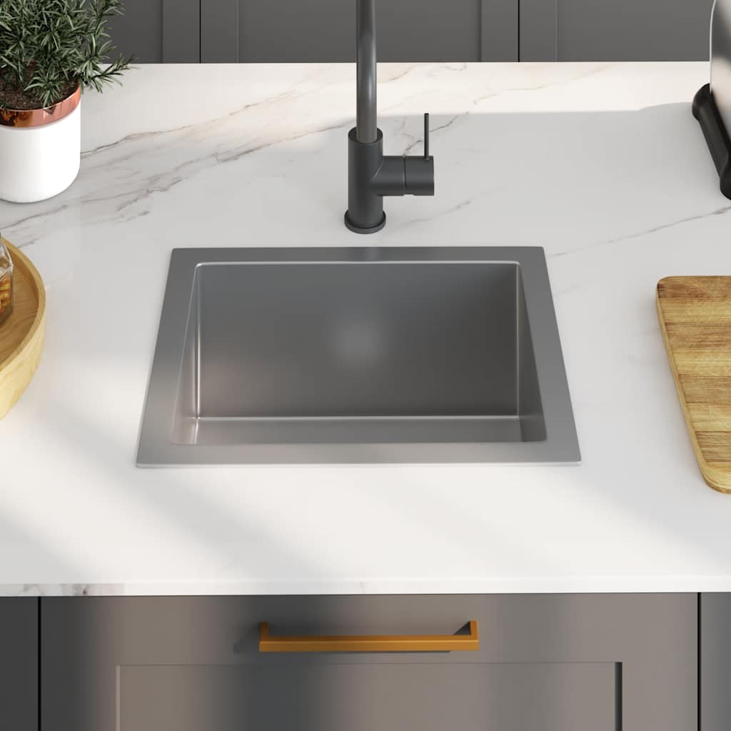 Lavello Da Cucina Lavorato A Mano In Acciaio Inox - Image 2