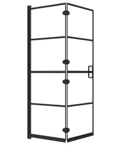 Pannello Doccia Pieghevole In Esg 100x140 Cm Nero