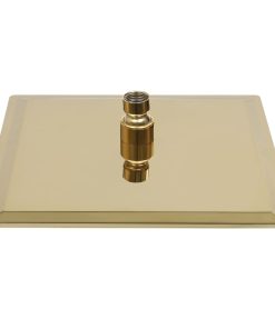 Testa Doccia A Pioggia In Acciaio Inox 20x20cm Quadrata Oro