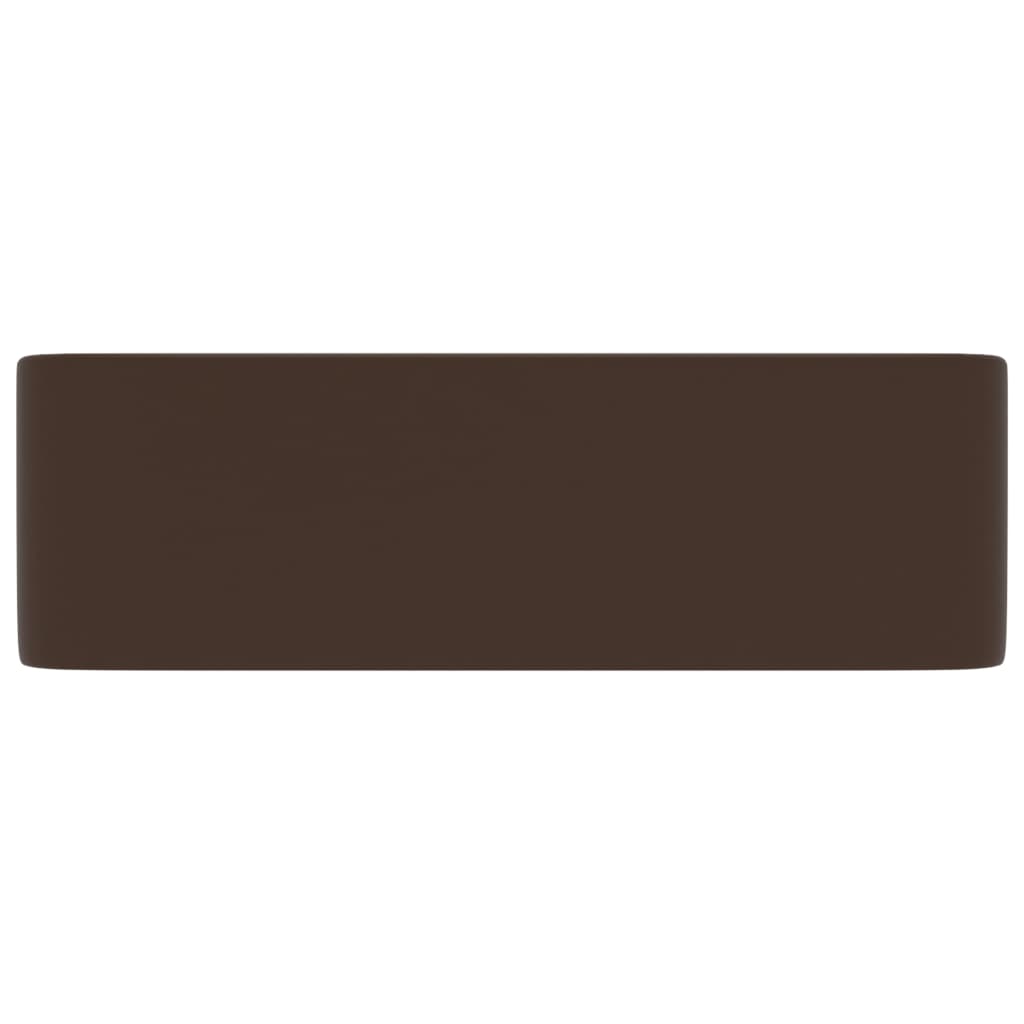 Lavandino Luxury Marrone Scuro Opaco 41x30x12 Cm In Ceramica - Image 3