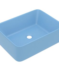 Lavandino Luxury Azzurro Opaco 41x30x12 Cm In Ceramica