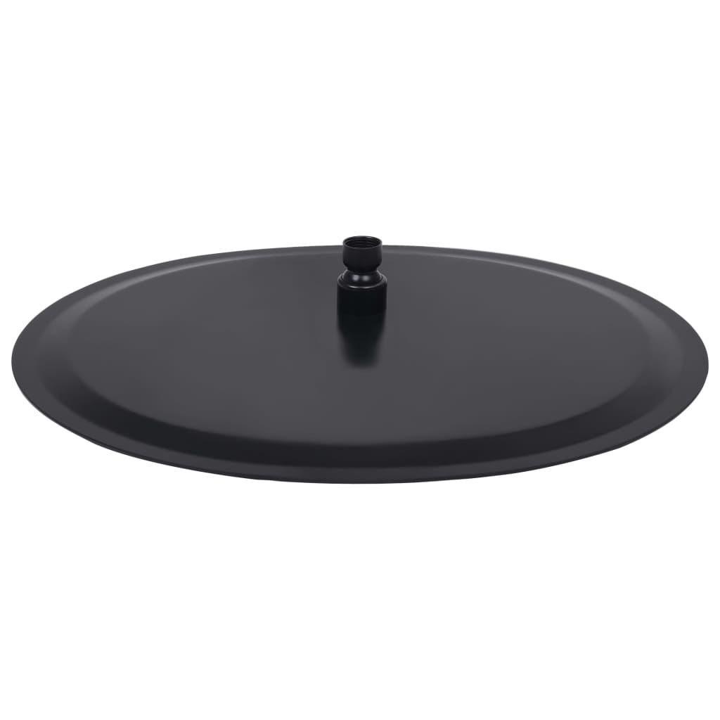 Testa Doccia A Pioggia In Acciaio Inox 40 Cm Rotonda Nera