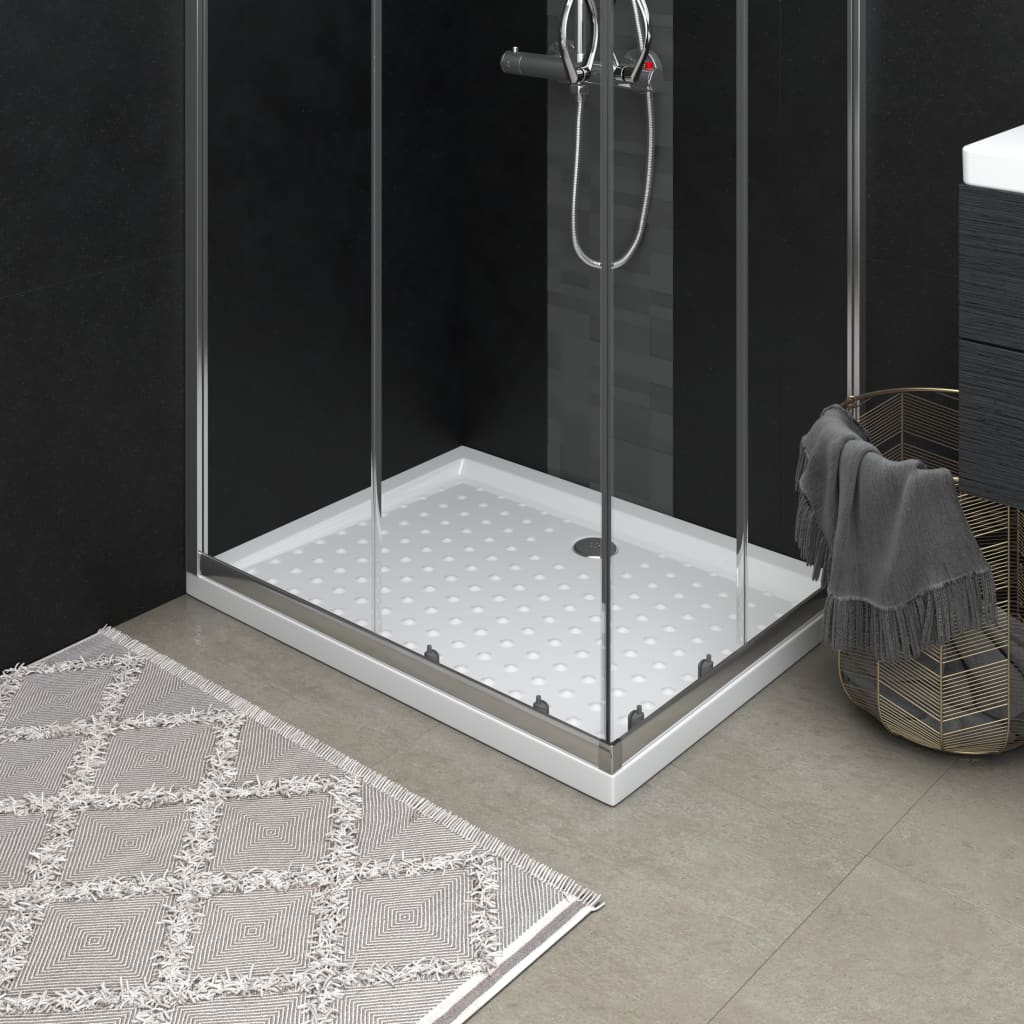 Piatto Doccia Con Superficie Puntinata Bianco 90x70x4 Cm In Abs - Image 2