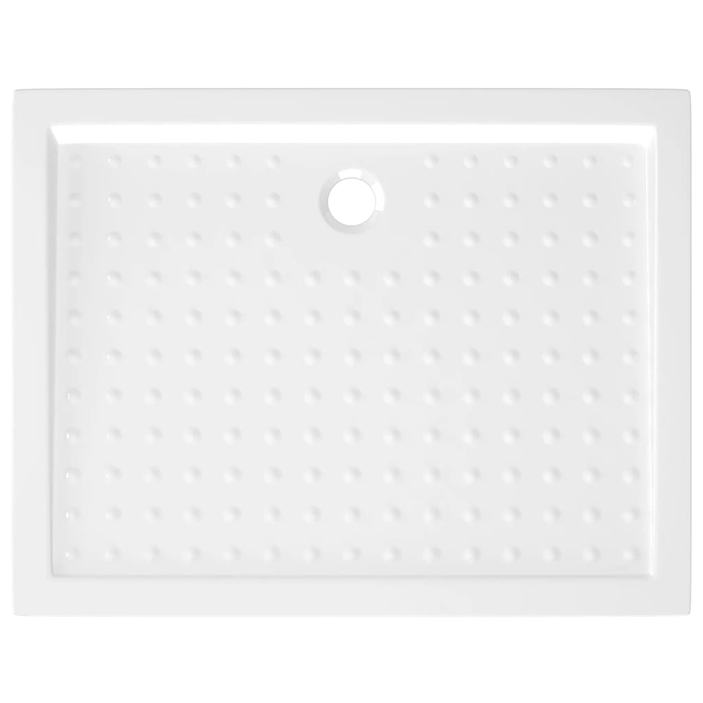 Piatto Doccia Con Superficie Puntinata Bianco 90x70x4 Cm In Abs