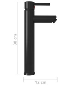 Rubinetto Miscelatore Da Bagno Nero 12x30 cm